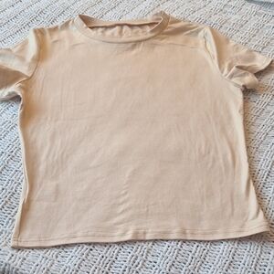 SHEIN Light Yello Short Sleeve Tee Size M